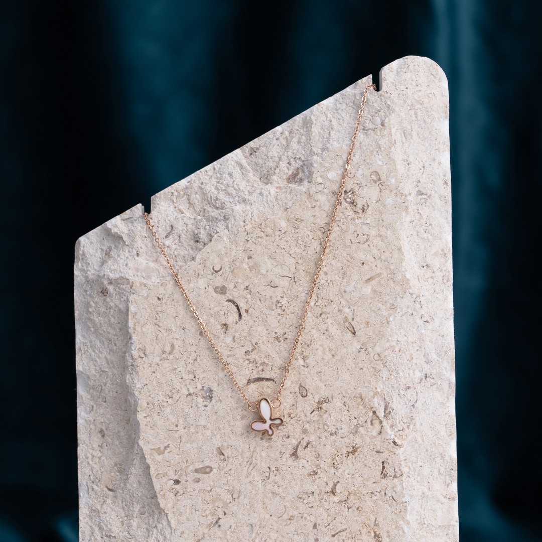 New product accessories: simple and cute butterfly necklace, women's neck chain, collarbone chain_voghion.com