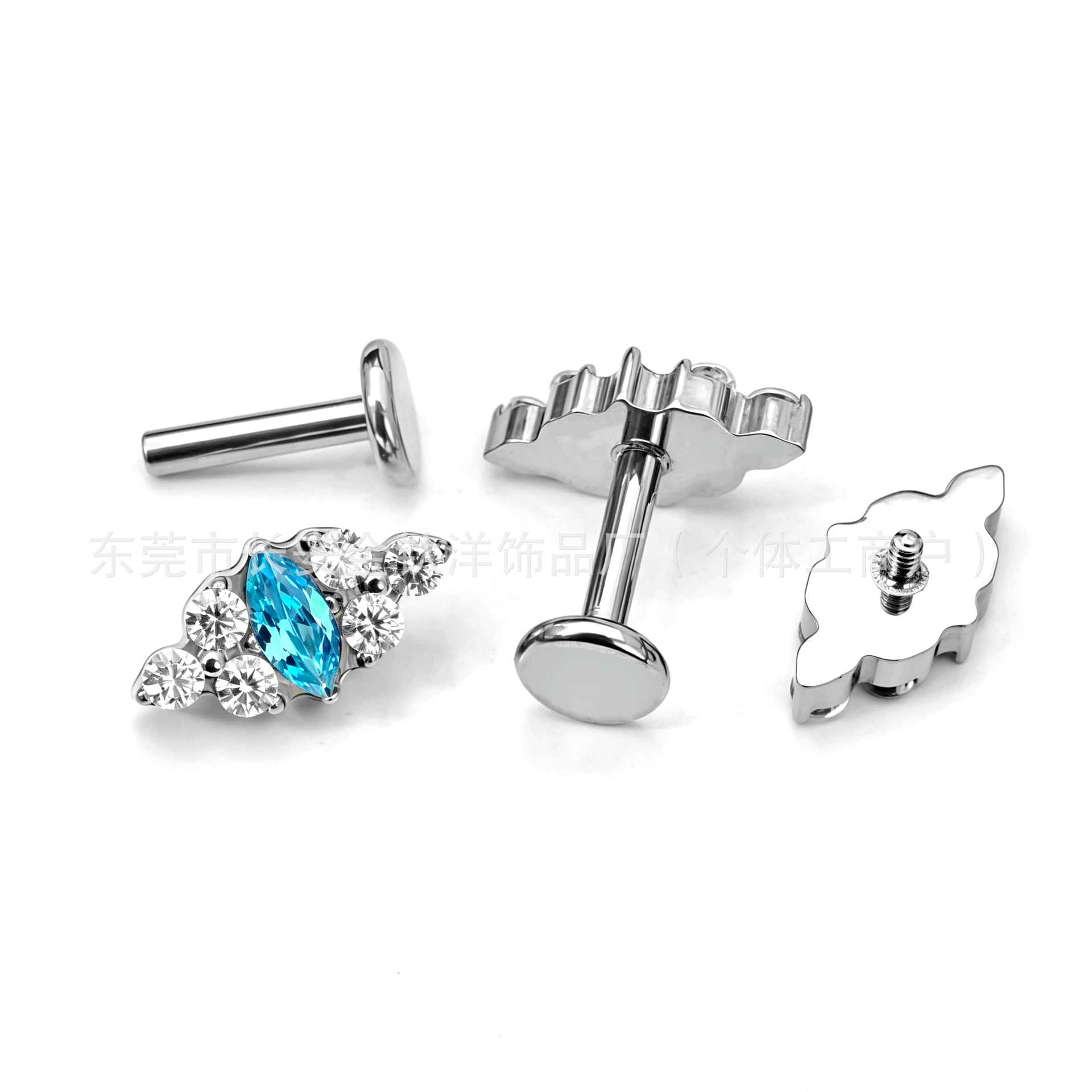 Labret piercing jewelry detail image