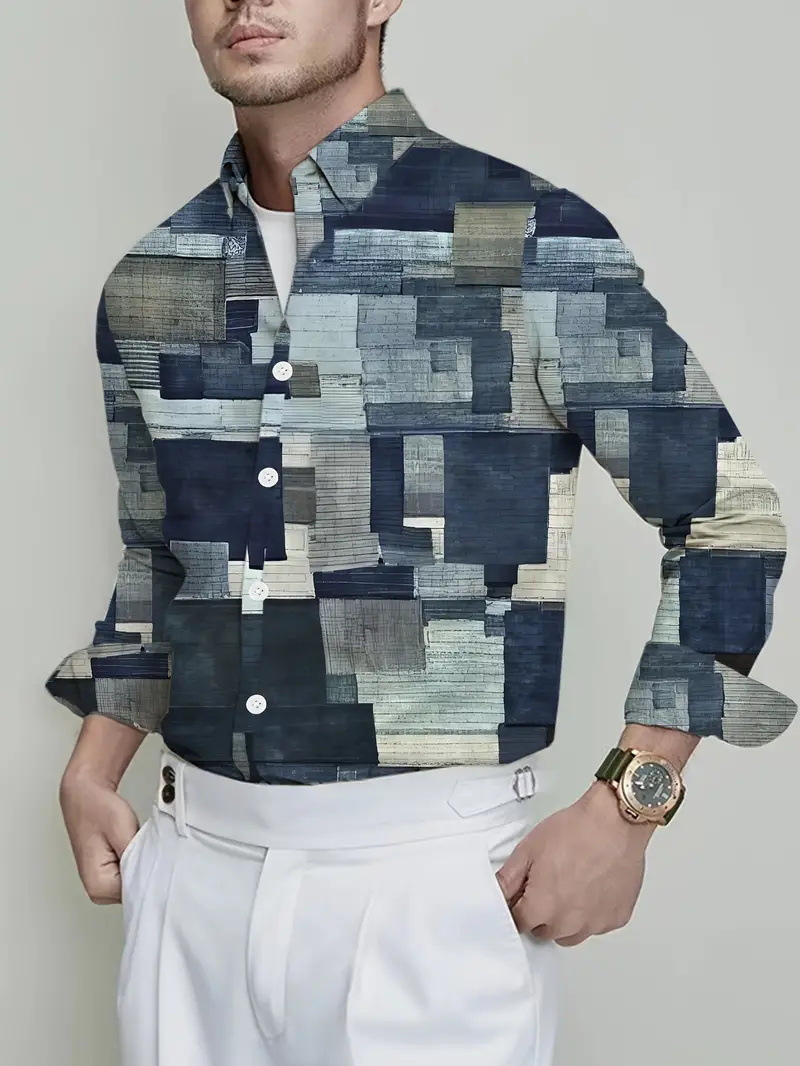 Comercio exterior europeo y americano Amazon 2025 nueva tendencia de la moda casual todo fósforo camisa de manga larga de alta calidad MB12