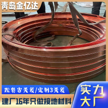 供应铜包钢扁钢 铜覆钢扁钢尺寸60*8 镀铜扁铁100米盘铜层0.25mm