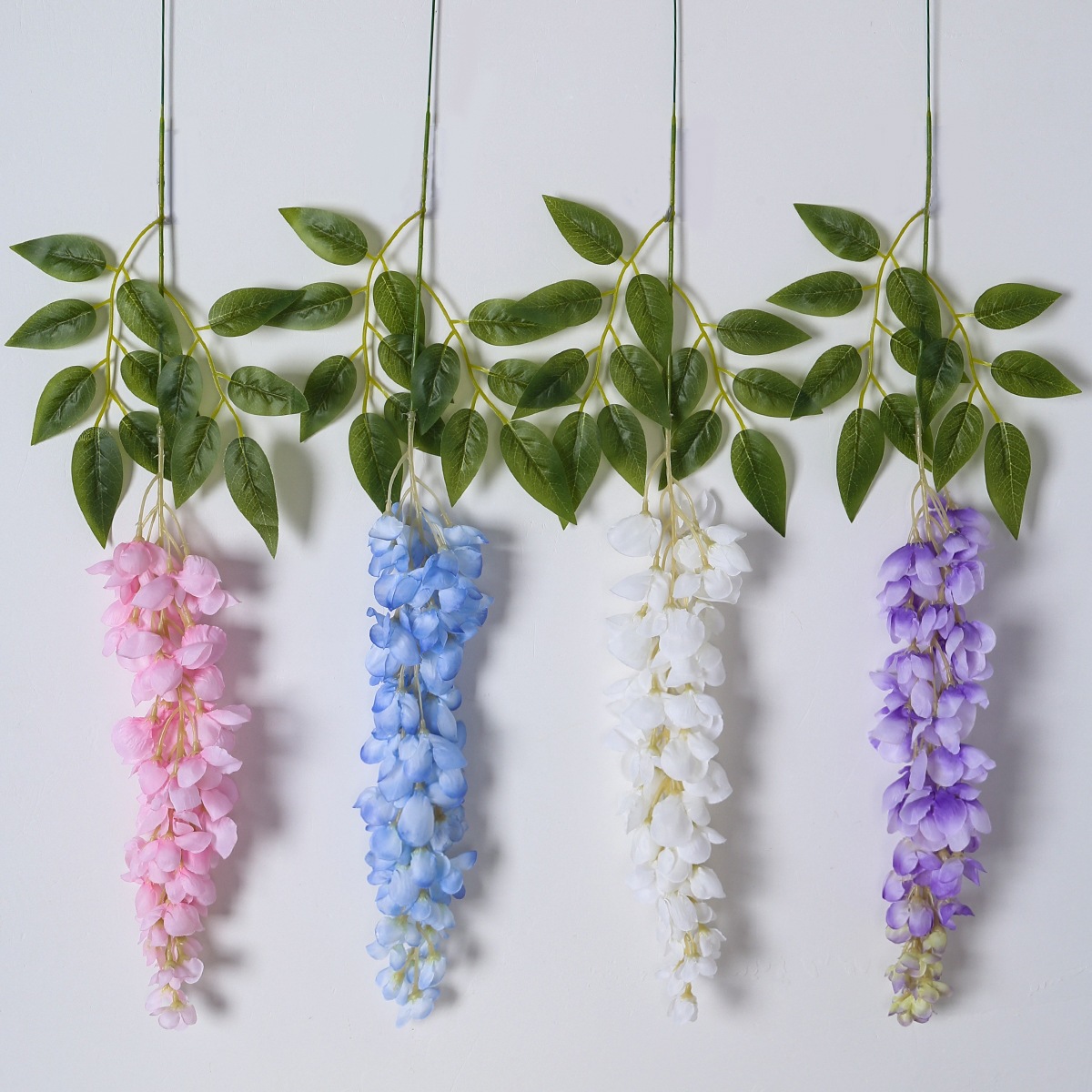 Simulación Able gigante wisteria ramas largas de plástico seda de flores falsas sala de estar interior colgando caña decoración de fotos