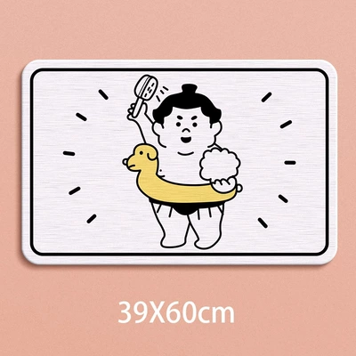 Avtomobil döşəmə paspasları — Floor Mat, Bathroom Door Absorbent - gzn-43-bath-sumo-354509cm-square-white-background