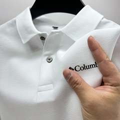 国境を越えた新しい高品質の精練綿poloシャツ半袖夏綿tシャツ男性半袖男性服tシャツ