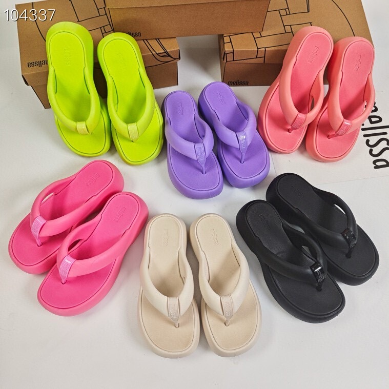 2025 Melissa muffin thick-soled flip-flop soft-soled bread women's slippers melissa jelly shoes flip-flops 2025 Melissa muffin thick-soled flip-flop soft-soled bread women's slippers melissa jelly shoes flip-flops