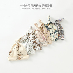 Baby hat winter European and American cute boy and girl baby fetal hat newborn cotton warm braised door cap wholesale