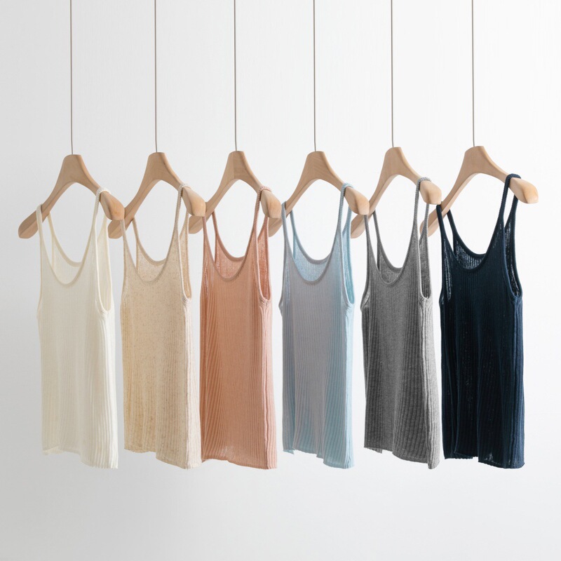 Linen + Tencel Lyocell Small Tank Top, Breathable and Skin-Friendly Knitwear, Inner Layer Base Layer, Direct Supply, Short Style Linen + Tencel Lyocell Small Tank Top, Breathable and Skin-Friendly Knitwear, Inner Layer Base Layer, Direct Supply, Short Style