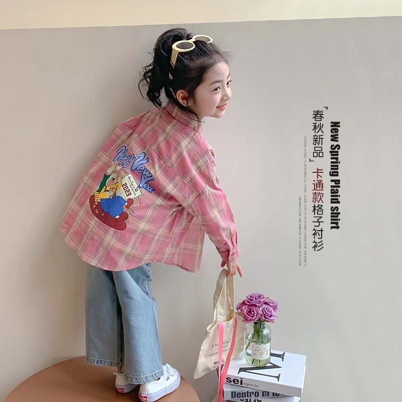 女童衬衫春秋2025新款儿童春装上衣小衫洋气时髦女孩春季童装衬衣|undefined