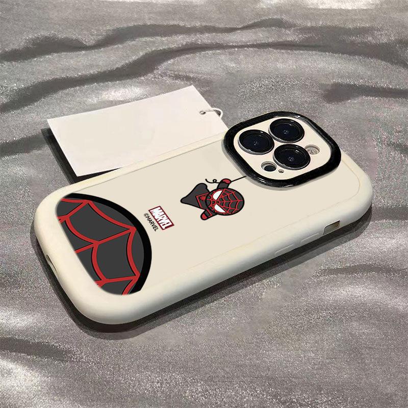 For Apple 16 New 14plus Frosted 13 Silicone 12mini Cartoon Spiderman 15promax Phone Case