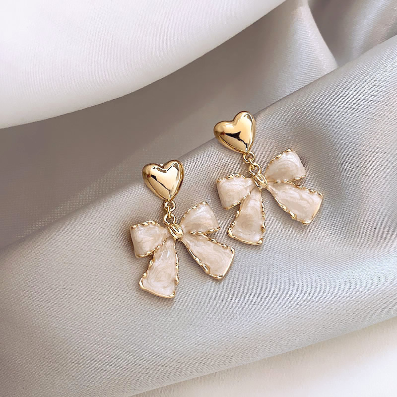 Cute fashionable universal trend earrings with bow