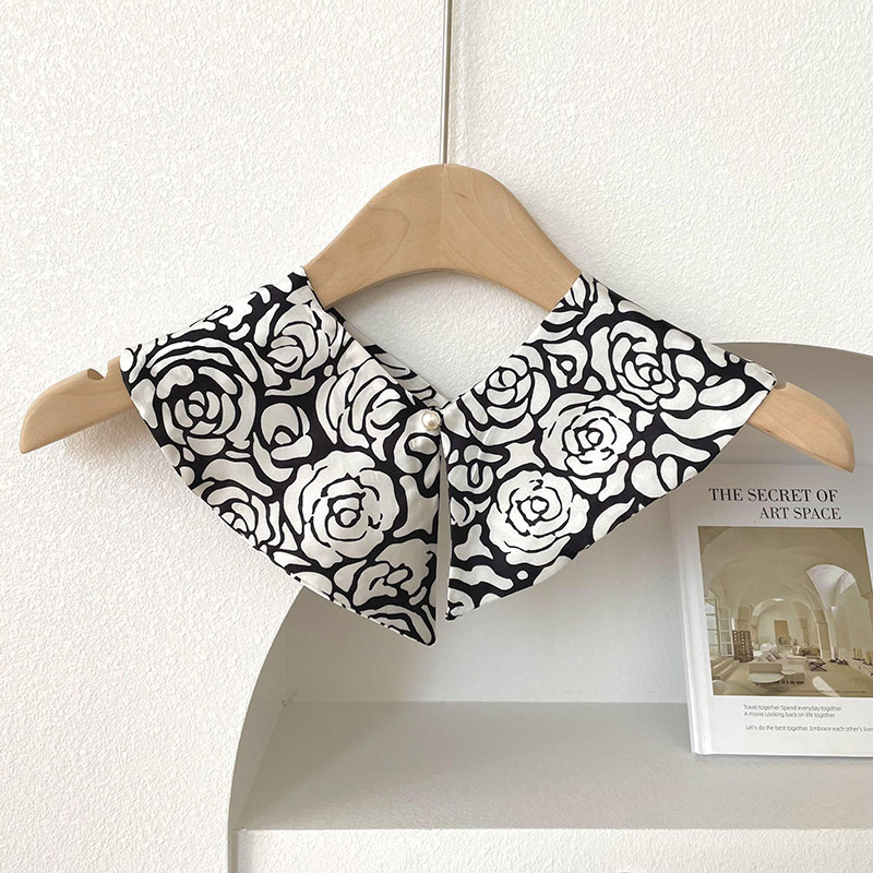 Nueva bufanda de cuello falso para mujer hebilla de perla chal exterior primavera y verano falda a juego camisa cuello-protección chaleco bufanda