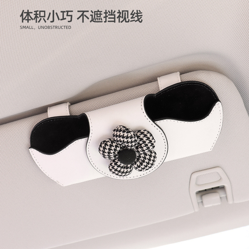 Car-Mounted Glasses Case Trendy Camellia Car Glasses Clip Sun Visor Storage Main Driver Sunglasses Clip for Women Car-Mounted Glasses Case Trendy Camellia Car Glasses Clip Sun Visor Storage Main Driver Sunglasses Clip for Women