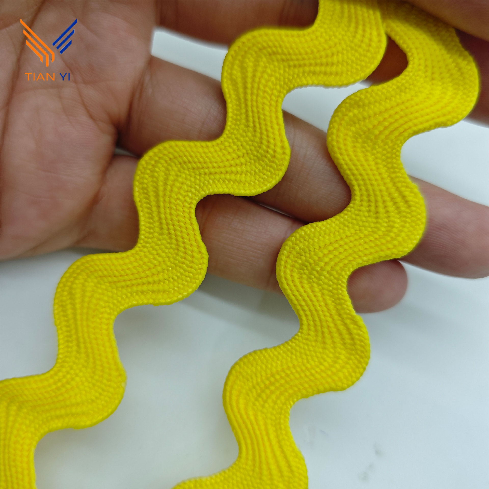 Cinturón de borde curvo de color de 1,3 cm, tejido ondulado, almohada, decoración de mochila, Lolita Hanfu, encaje, accesorios en forma de S