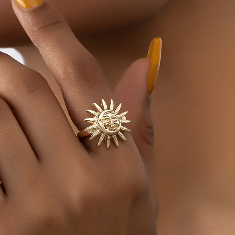 1 Piece Quantity Simple Style Sun Alloy Wholesale Rings