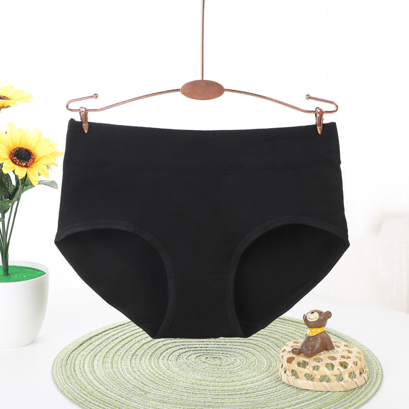 Aprobado directamente de fábrica bragas de algodón para mujer de cintura media bragas de color sólido sexy bragas de cintura y cadera de algodón entrepierna calzoncillos para mujer