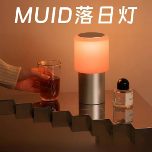 New Sunset Table Lamp, Light Luxury and High-End Bedroom Atmosphere Lamp, Gift Customization, Creative Bedside Ornaments, Rechargeable Night Light