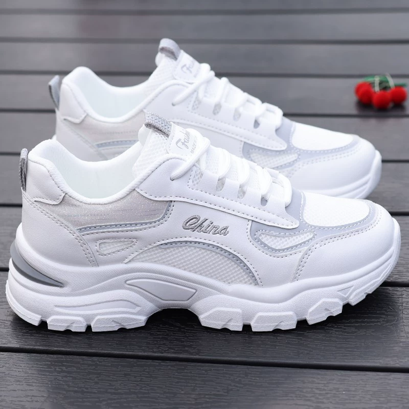 Summer breathable sports shoes, casual footwear, white shoes