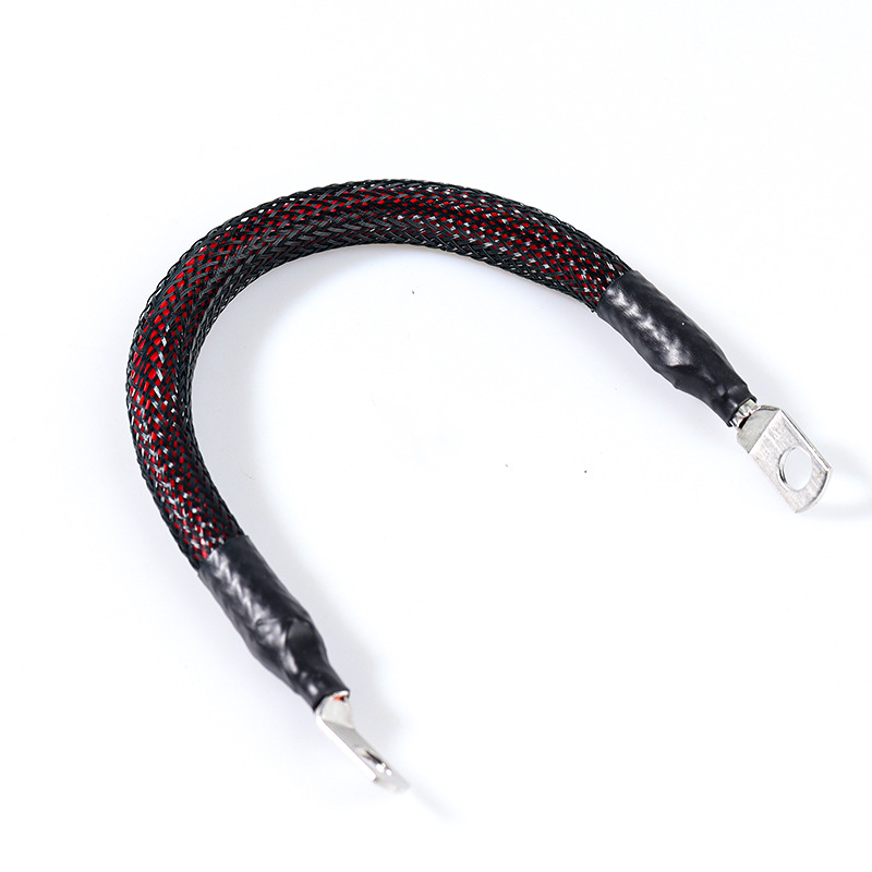 10 metros cuadrados coche conectado con batería positiva y negativa línea de electrodo generador inversor línea de conexión cobre puro cable de tierra negrita