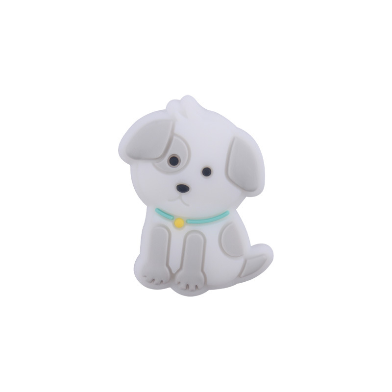 Bebé animal de dibujos animados Kaola erizo pequeño mordedor calmante bebé silicona mordedura cadena chupete mordedor Accesorios