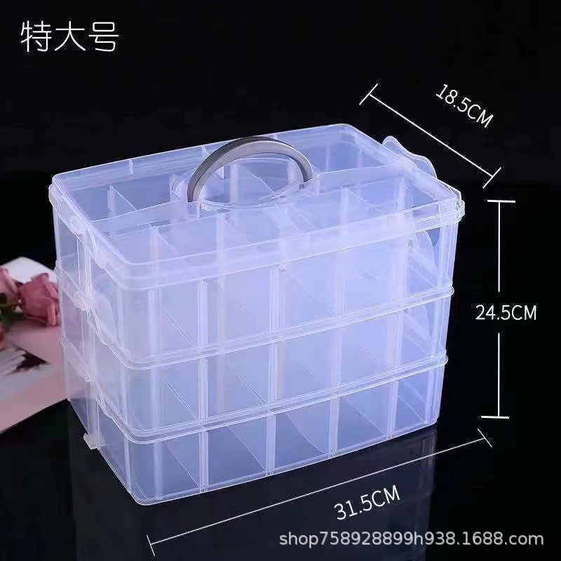 Storage box, small storage system, earrings, transparent plastic accessory