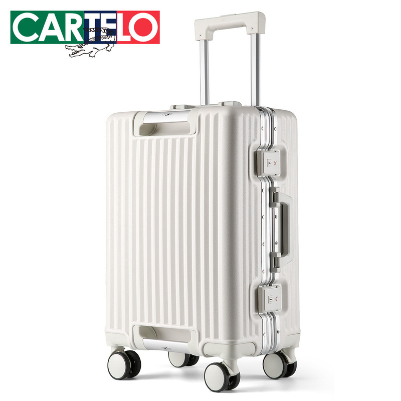 Cardile Crocodile 2024 Net Red luggage case 20-inch boarding case Aluminum Frame Password Box Scratch-resistant Wear-resistant Suitcase