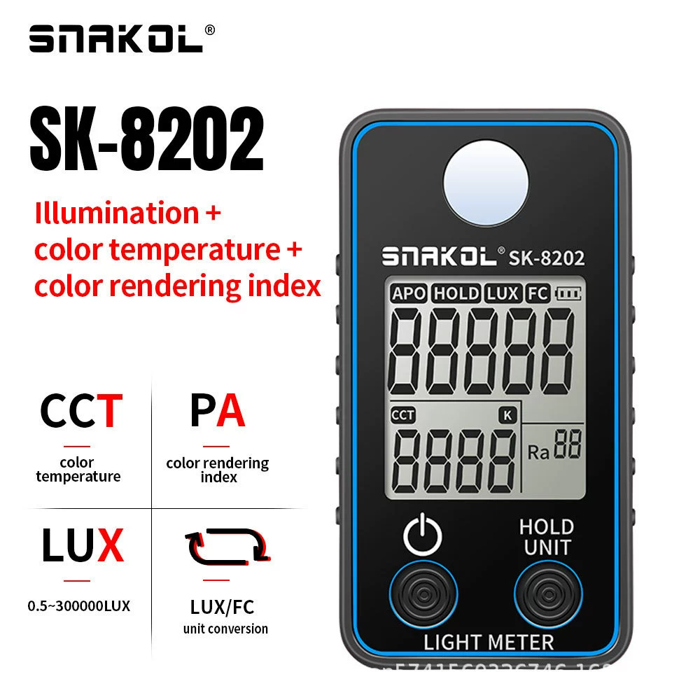 Высокая точность светомера индекс цветовой визуализации тестер цветовой температуры дизайнерский свет цифровой датчик портативный свет