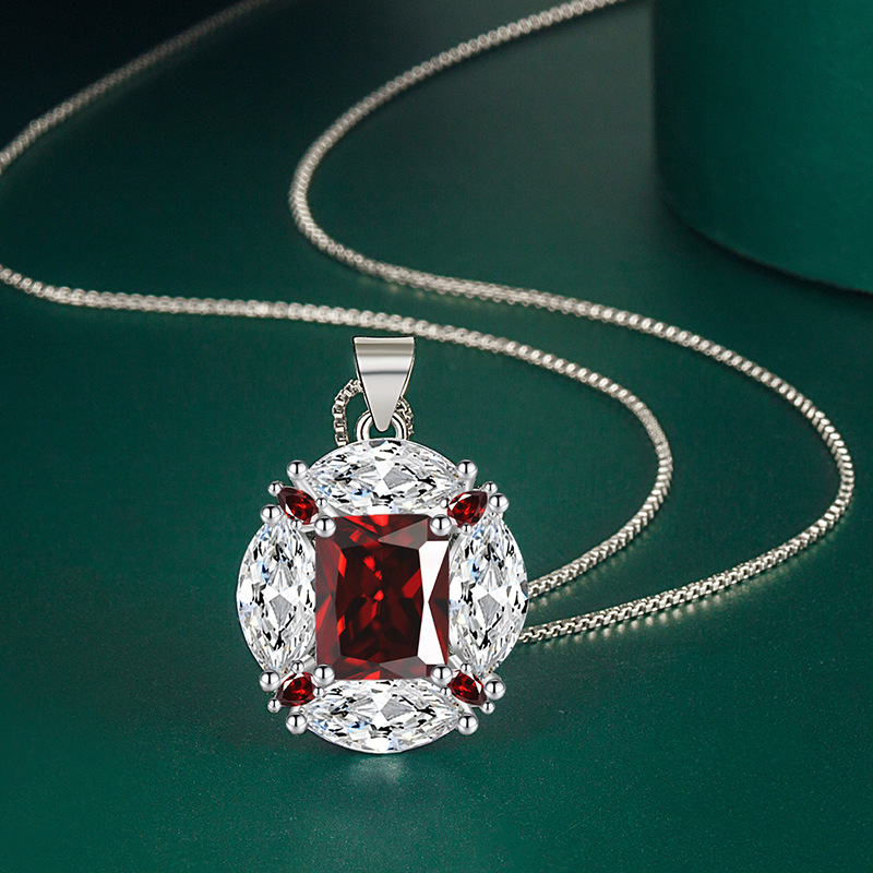 Fashion Geometric Copper Plating Zircon Pendant Necklace 1 Piece