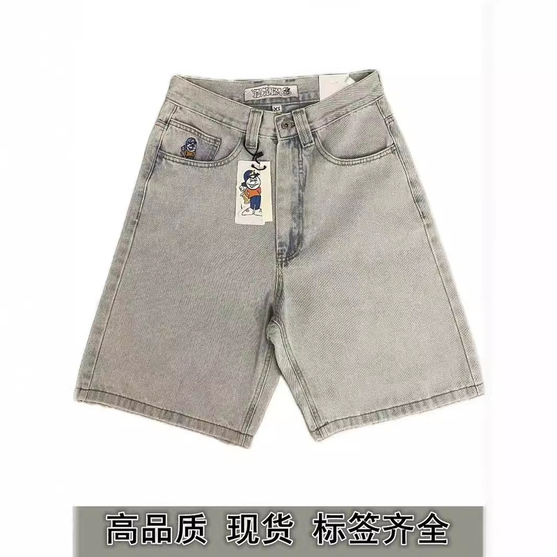 American Jnco Polar Big Boy Pattern Embroidered Five-point Jeans Shorts Loose Y2K Casual Pants Jeans Trendy American Jnco Polar Big Boy Pattern Embroidered Five-point Jeans Shorts Loose Y2K Casual Pants Jeans Trendy