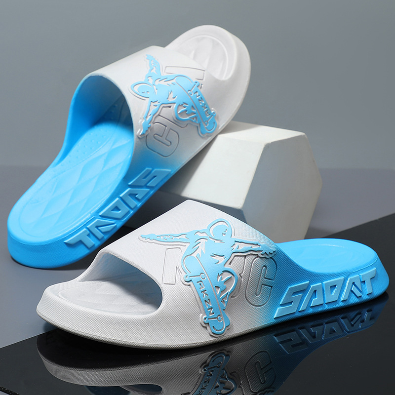 Men's Trendy Slippers for Outdoor Wear, Fashionable Casual Soft-Soled Home Indoor Bath Non-Slip Shower Slippers for Men Men's Trendy Slippers for Outdoor Wear, Fashionable Casual Soft-Soled Home Indoor Bath Non-Slip Shower Slippers for Men