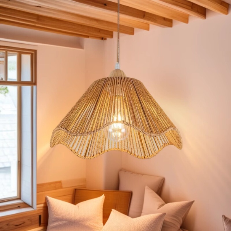 Nordic Bohemian B&B Hand-Woven Lampshade Chandelier Decoration Pendant Creative