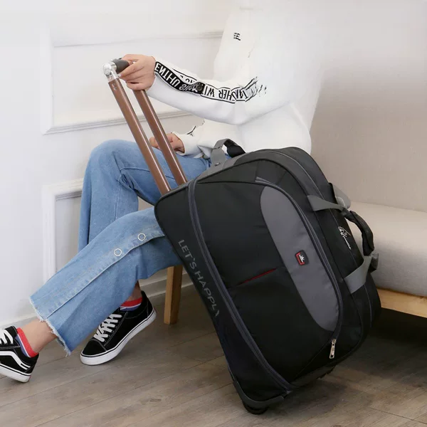 Fashion trolley bag thickened Oxford cloth travel bags large capacity Women's expansion folding luggage bags manufacturers wholesale