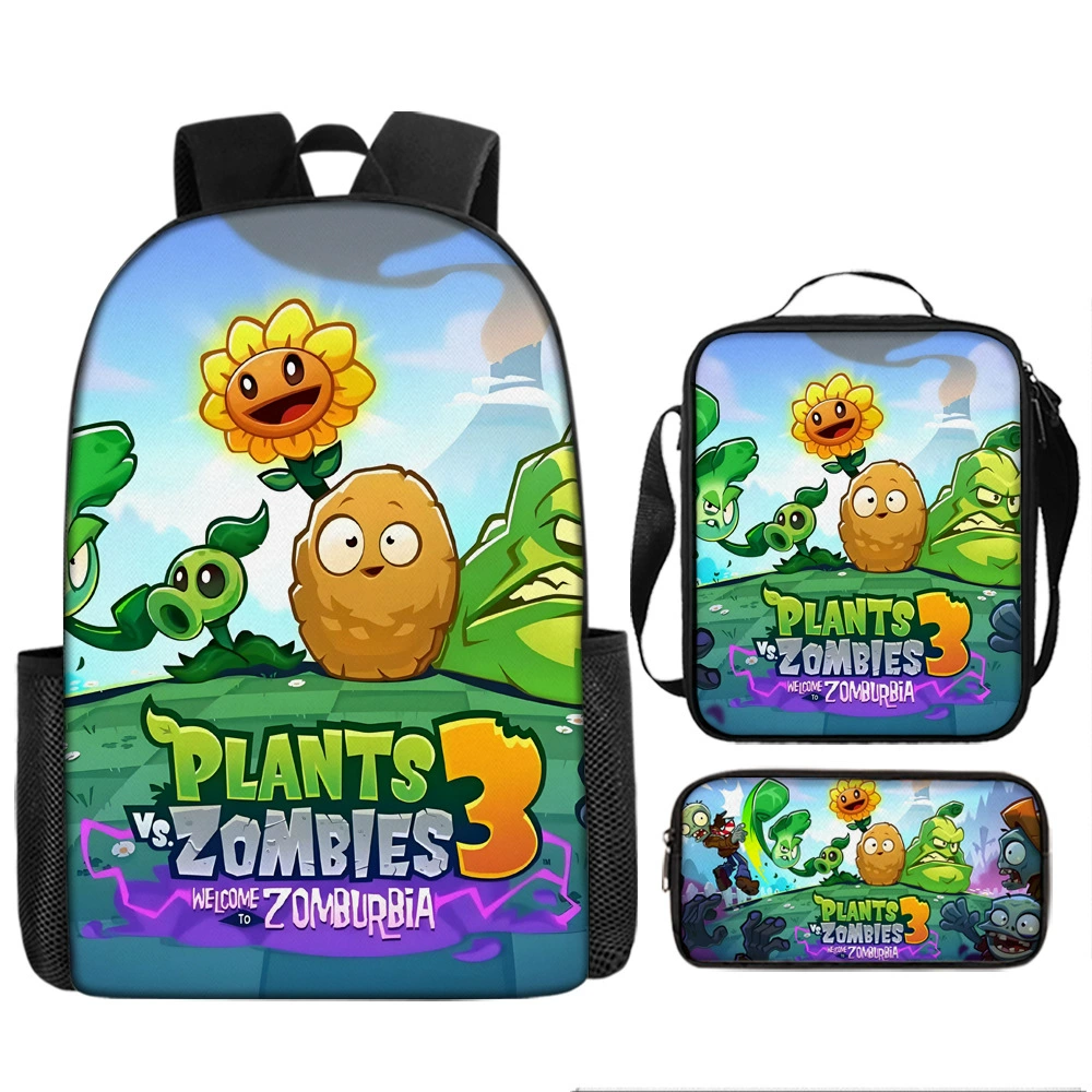 Plants vs. Zombies, детский школьный рюкзак для учащихся начальных классов, рюкзак для мужчин и женщин, для начальной и средней школы