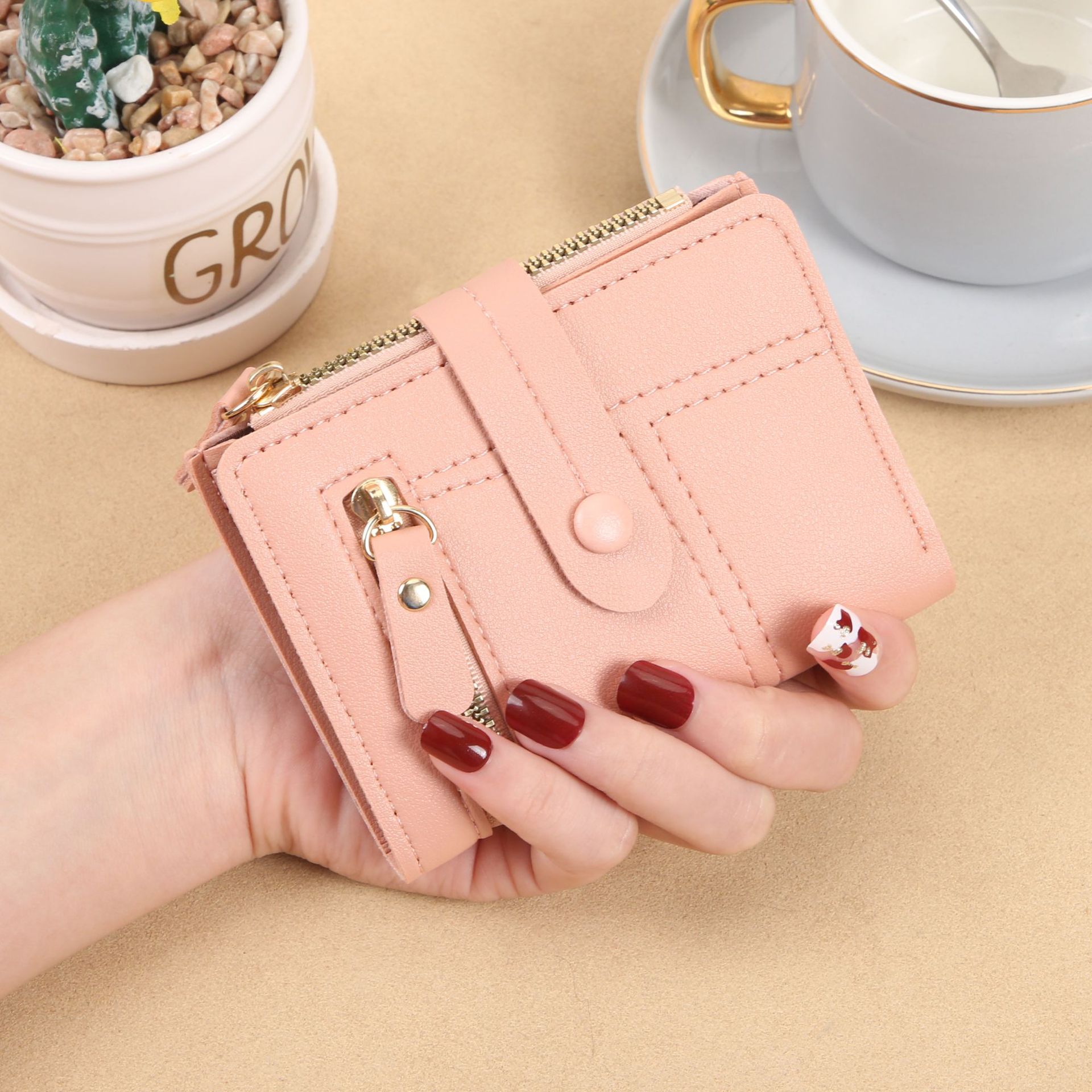 Women's Wallet Ins Women's Small Wallet Women's High-End Short Wallet Cross-Border Multi-Functional Coin Purse Wholesale