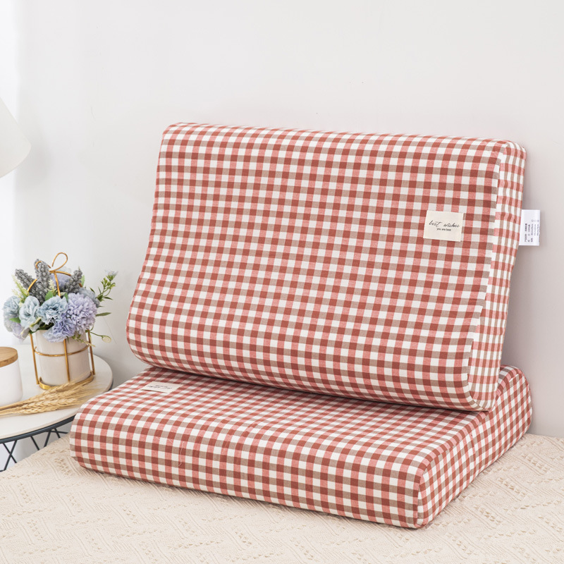 Ins良品ラテックス枕カバー一対の全綿ラテックス枕カバー60x40水洗い綿子供50x30|undefined