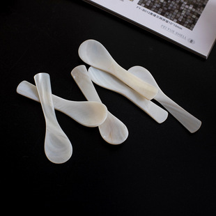 Manufacturer's Spot Natural Shell Spoon, Caviar Spoon, Facial Mask Spoon, Coffee Ice Cream Spoon
