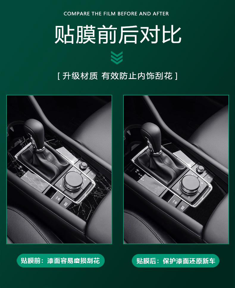 Mazda 3 Axela Central Control Film Cx30/Cx5/Cx50 Interior Protection Atez Screen Tempered Film