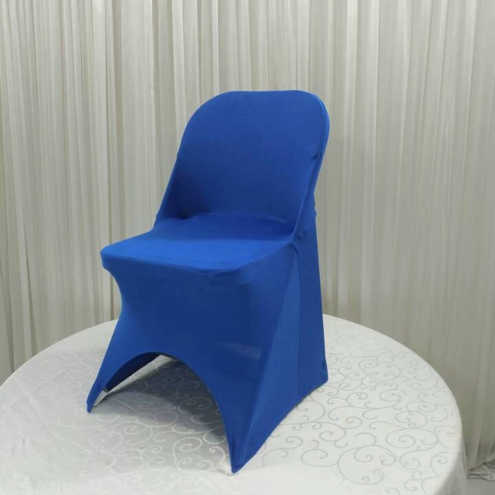 Foreign trade thickened elastic folding chair cover, hotel wedding one-piece chair cover, outdoor wedding elastic chair cover