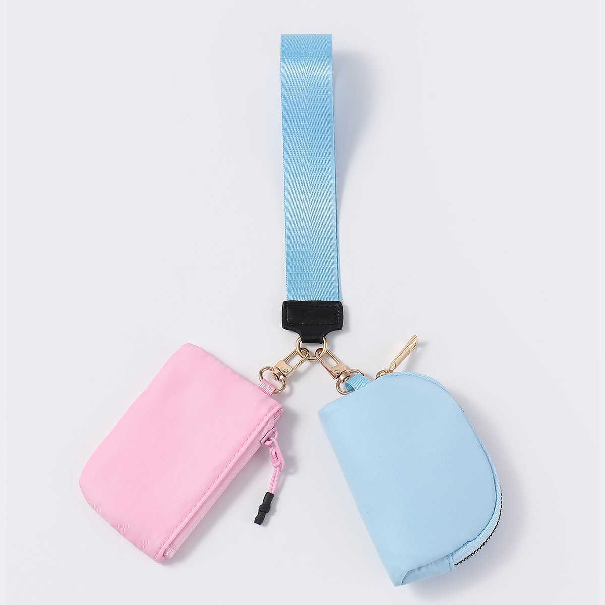 Bolso de muñeca transfronterizo LULU con el mismo estilo Mini bolso de color de moda portátil Estuche para llaves de almacenamiento impermeable de nailon