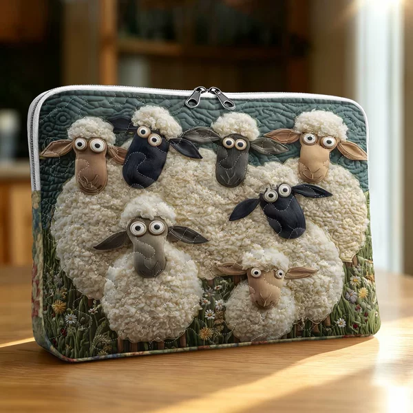 2026 Cross-Border Independent Station Amazon Sheepskin Fashion Quilted New Tablet Bag Digital Print Handbag