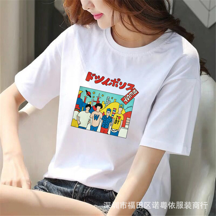 女装白色短袖T恤