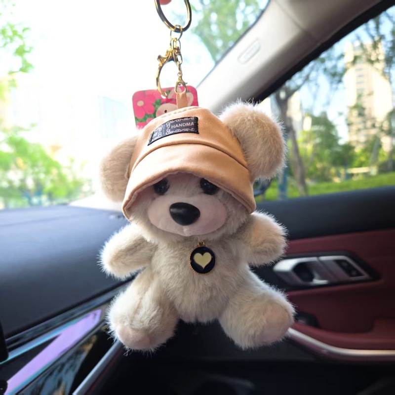 インターネット有名人かわいい帽子クマペンダントぬいぐるみ人形クマバッグペンダントキーホルダー布人形人形|undefined