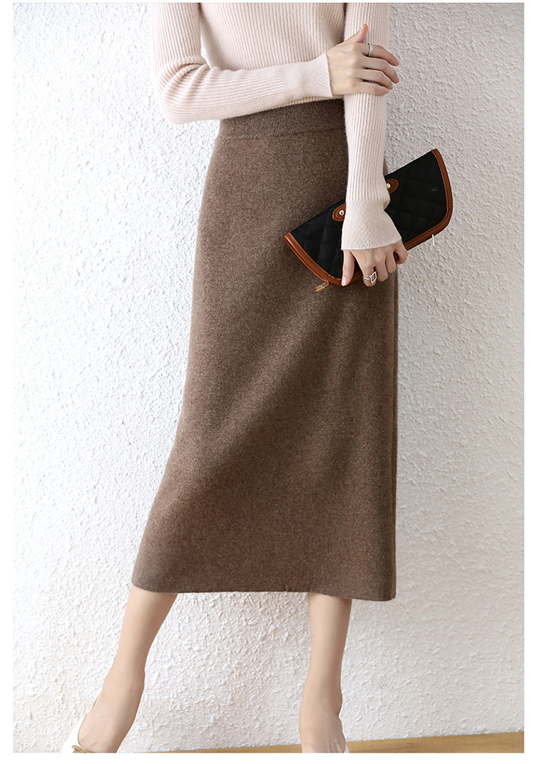 全羊毛舒适针织半裙Wool Knitted Skirt