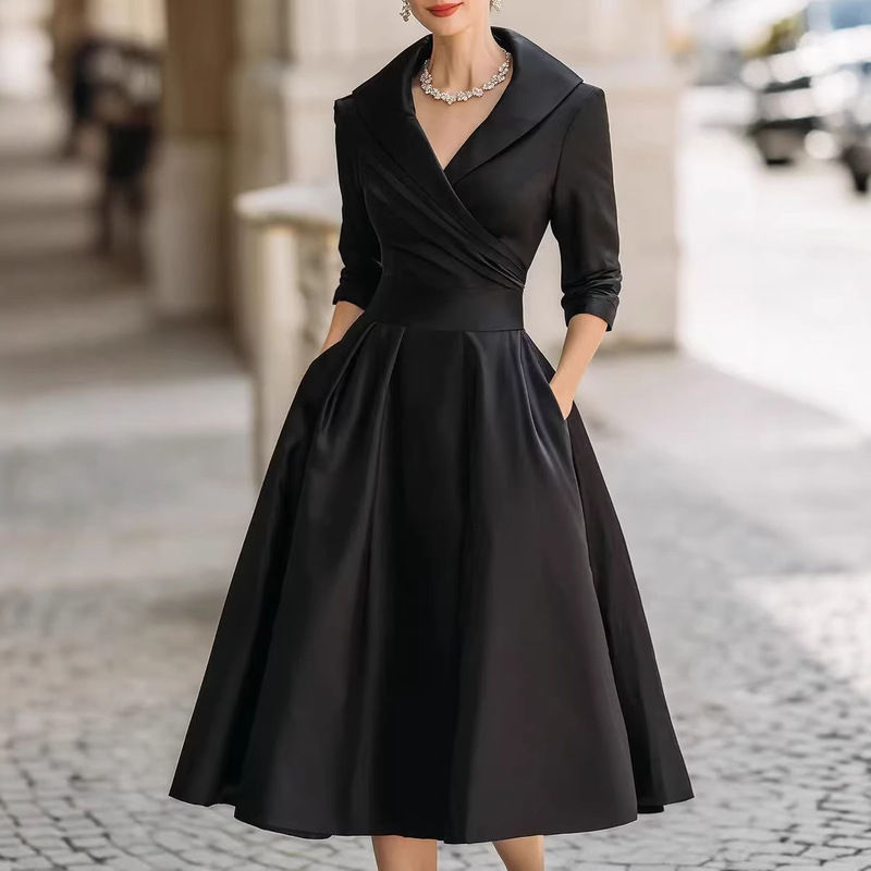 2025 New European and American Women's Fashion Amazon Shein Independent Site Elegant Formal Waist-Cinching Slimming Dress for Women 2025 New European and American Women's Fashion Amazon Shein Independent Site Elegant Formal Waist-Cinching Slimming Dress for Women