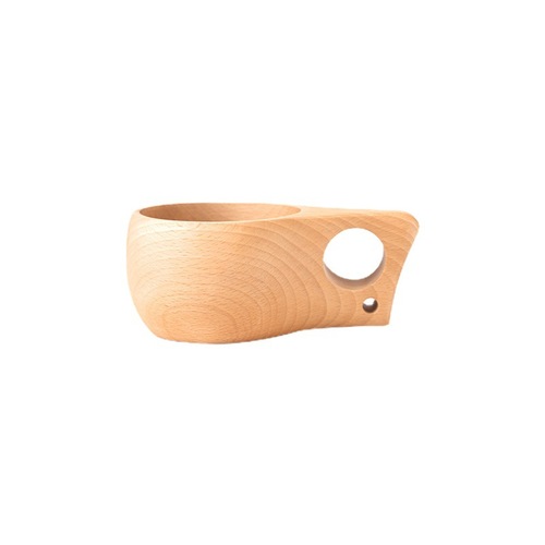 Beech Finnish Cup Rubber Wood Internet Celebrity Milk Cup Stirring Cup High-Looking Milk Cup Wooden Cup Wholesale Water Cup