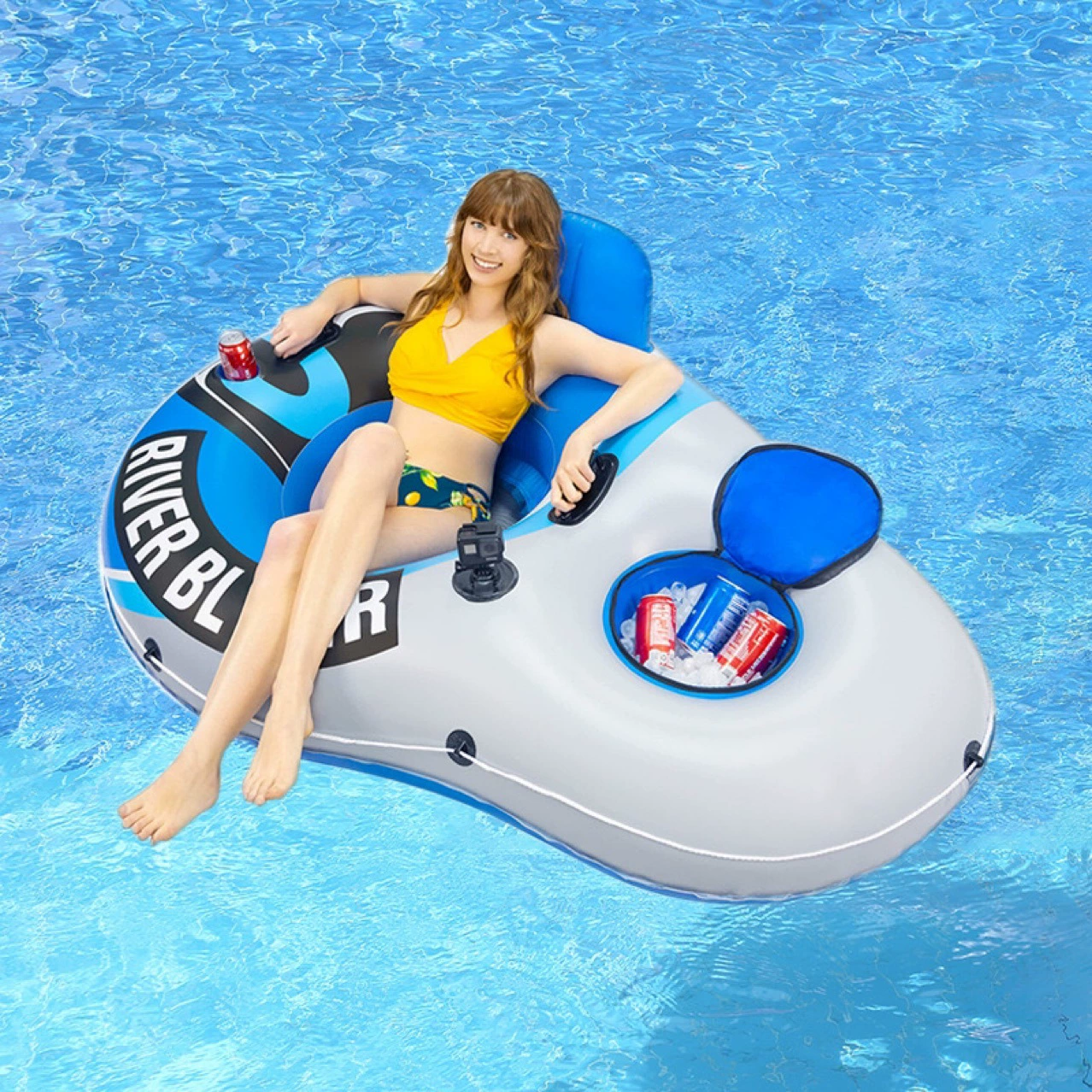 Надувной спинки плавательный круг для взрослых, играющие в воду, сетка для игрушек