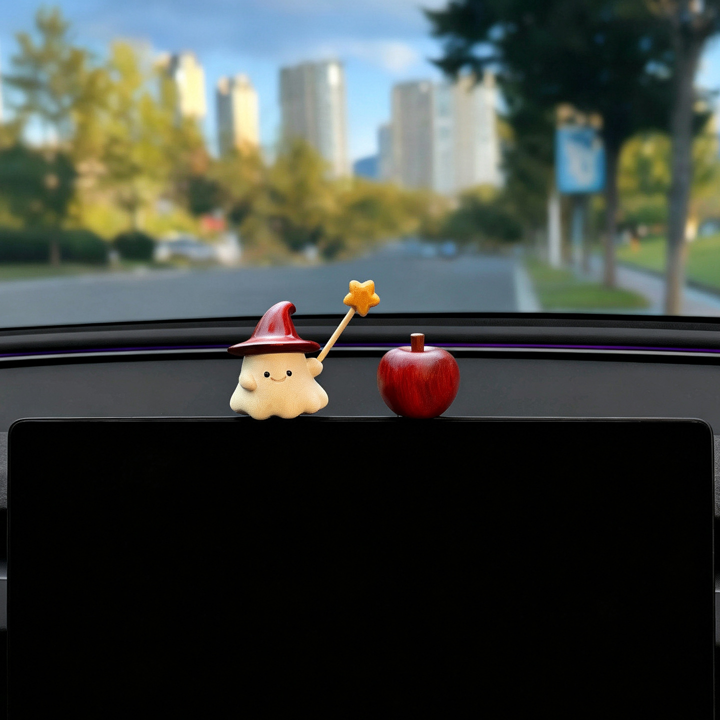 26 new car accessories【Cast a spell for a safe journey】Screen and center console decorative interior items