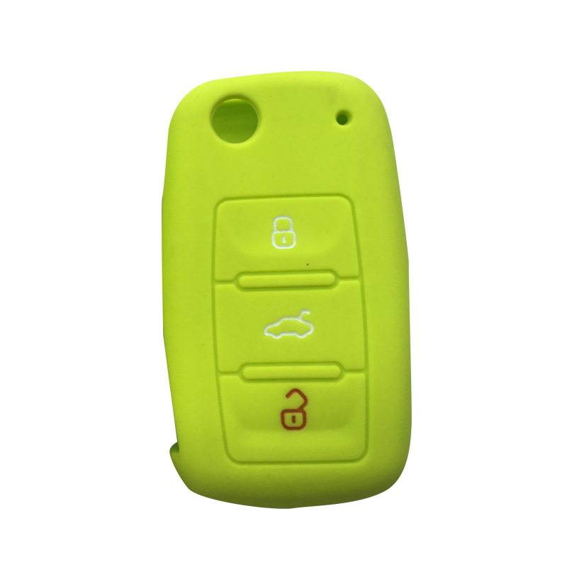 Adecuado para Volkswagen Bora Langyi Tuan Tiguan Passat Mingrui caja de llave de control remoto de silicona caso clave