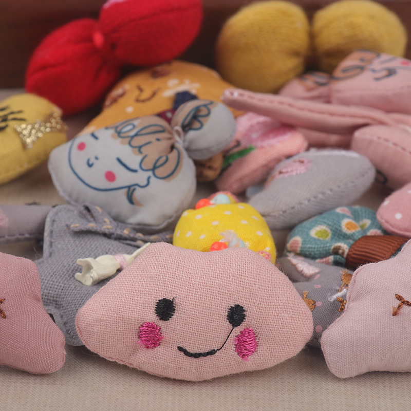 3-7cm Large Quantity of Ready-Made Cute Accessories, Hairpins, Mobile Phone Cases, Jewelry, Handmade Fabric Accessories, Small Animal Accessories