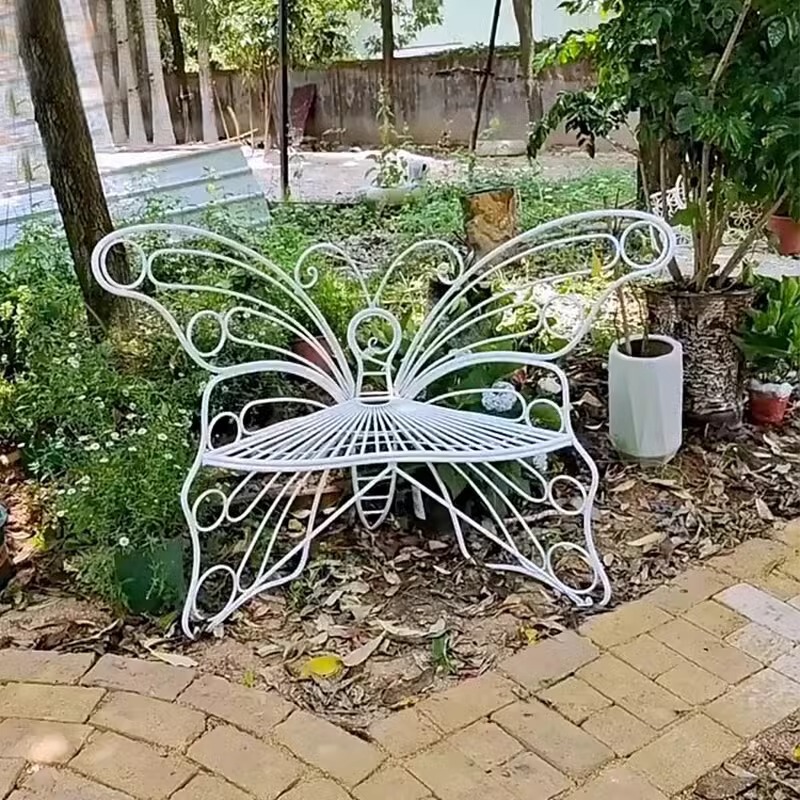 Outdoor Courtyard Butterfly Iron Chair Home Outdoor Garden Balcony Leisure Stool Homestay Creative Decorative Chair Outdoor Courtyard Butterfly Iron Chair Home Outdoor Garden Balcony Leisure Stool Homestay Creative Decorative Chair