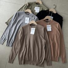 澳洲单！羊毛山羊绒抗起球！男士秋冬时尚保暖圆领毛衣针织衫