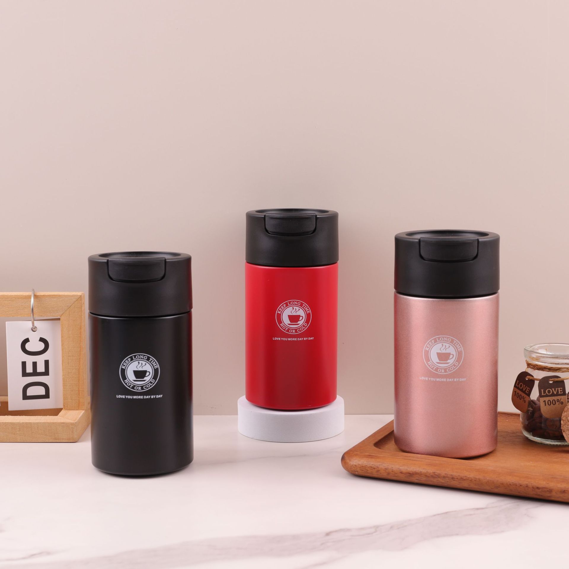 Taza de café de acero inoxidable 304 transfronteriza Taza de vacío Taza de vacío de doble capa de alto valor Taza de agua portátil de oficina